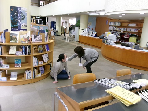火災を想定した防災訓練の様子